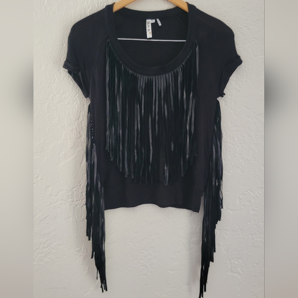 L.A.M.B. Leather Fringe Size XS